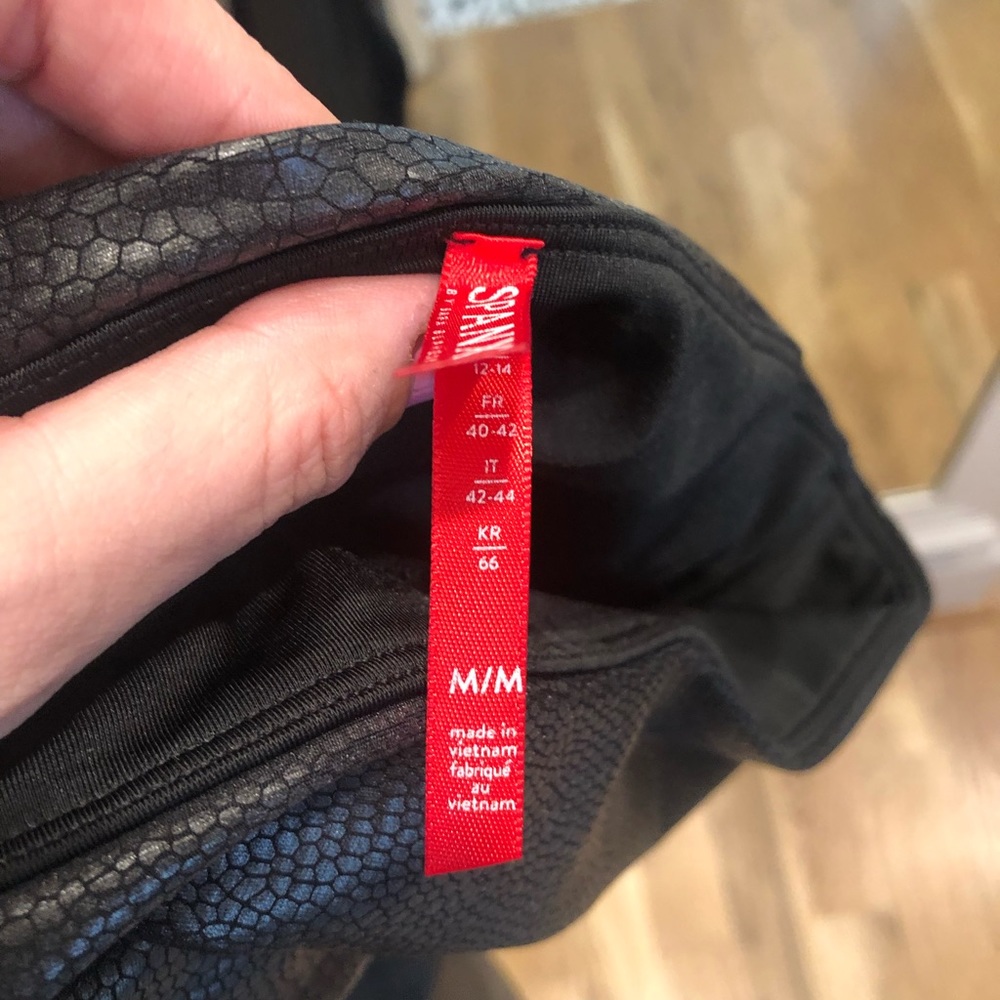 NWOT Spanx faux leather croc pants